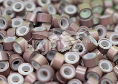 Szilikonos mikrogyűrű 5 mm középbarna 100 db