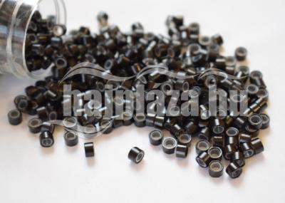 Szilikonos mikrogyűrű 5 mm sötétbarna 100 db