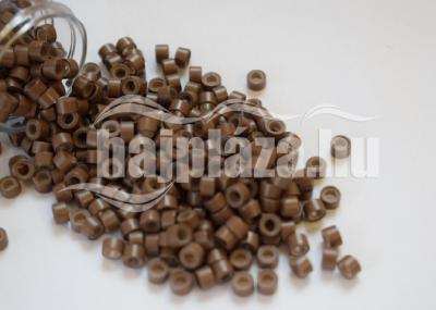 Szilikonos mikrogyűrű 5 mm világosbarna 150 db