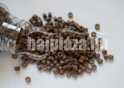 Szilikonos mikrogyűrű 5 mm világosbarna 150 db