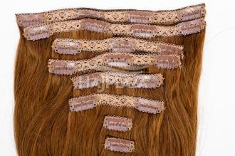  Festett középbarna  csatos haj - 50-55 cm