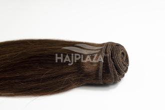 Festett sötétbarna tresszelt haj - 50-55 cm