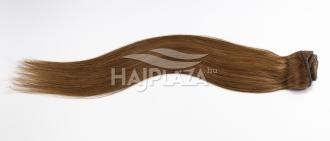 Festett középbarna tresszelt haj - 50-55 cm