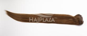 Festett sötétbarna csatos haj - 60-65 cm