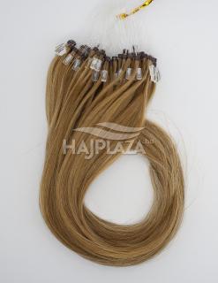 Festett világosbarna mikrogyűrűs haj - 50-55 cm