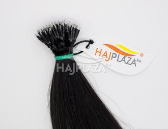 Natúr sötétbarna hajból nanogyűrűzéshez tincsezett - 80-85 cm