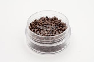 Középbarna szilikonmentes nanogyűrű - 100db