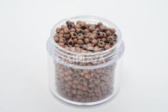 Világosbarna szilikonos nanogyűrű - 100db