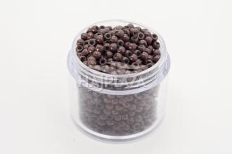 Középbarna szilikonos nanogyűrű - 100db