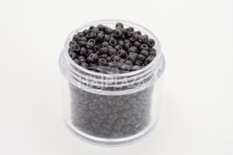 Sötétbarna szilikonos nanogyűrű - 100db