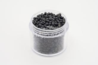 Fekete szilikonos nanogyűrű - 100db