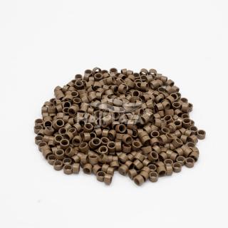 Világosbarna szilikonmentes mikrogyűrű - 100db