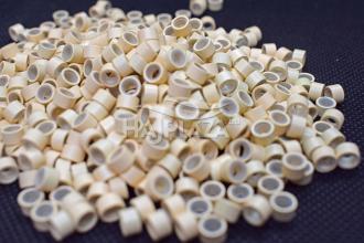 Világosszőke szilikonos mikrogyűrű - 100db