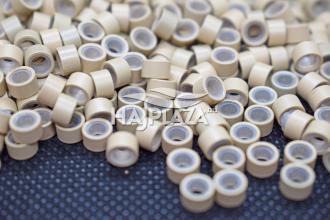 Középszőke szilikonos mikrogyűrű - 100db