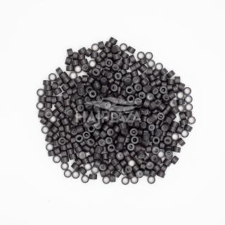 Sötétbarna szilikonos mikrogyűrű - 100db