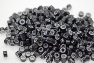 Fekete szilikonos mikrogyűrű - 100db