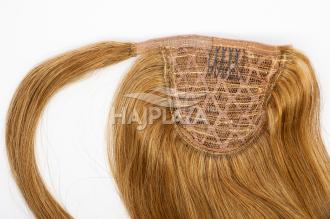 Világosbarna csatos copf - 50-55 cm