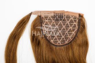 Középbarna csatos copf - 50-55 cm