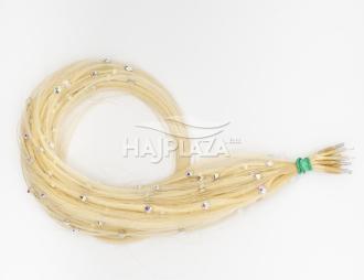 Strasszköves hajdísz világosszőke - 50-55 cm