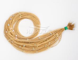 Strasszköves hajdísz középszőke - 50-55 cm