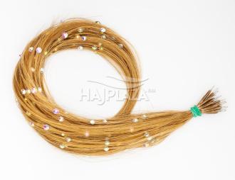 Strasszköves hajdísz világosbarna - 50-55 cm