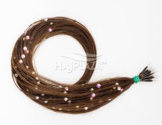 Strasszköves hajdísz sötétbarna - 50-55 cm